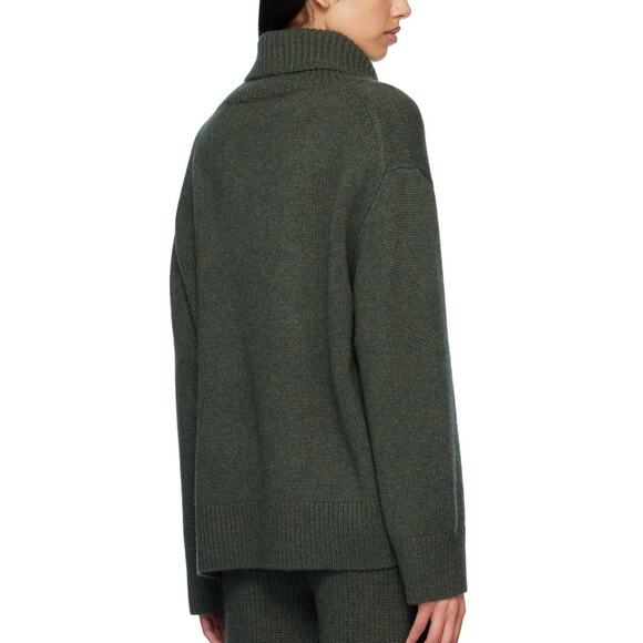 Lisa Yang Holly Sweater Turtleneck 100% Cashmere Olive Green Sz 0 / XS NWT $895 - Picture 2 of 16
